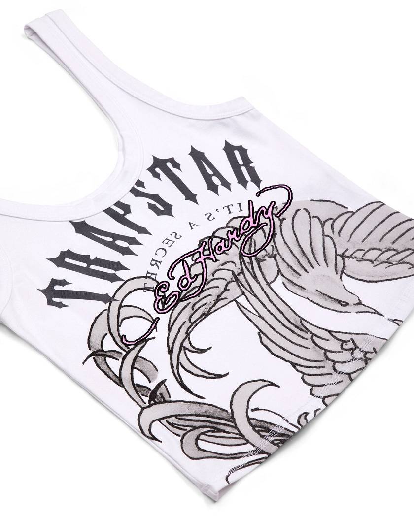 Trapstar x Ed Hardy Vest White | TS-65116