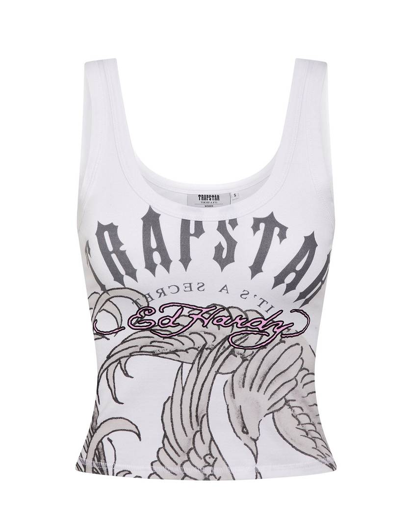Trapstar x Ed Hardy Vest White | TS-65116